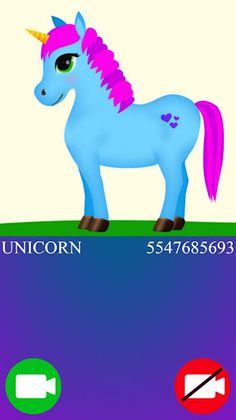 unicorn fake video call game - Screenshot 1