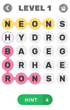 Find the Elements - Word Quiz - Screenshot 2