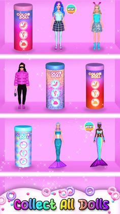 Doll Color Reveal Suprise Game - Screenshot 3