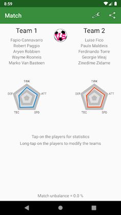 Balance your teams - Screenshot 1