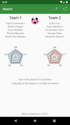 Balance your teams - Screenshot 1