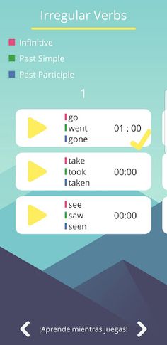 Aprende Irregular Verbs - Screenshot 1