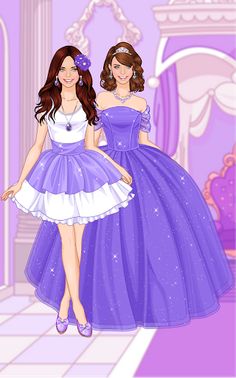 Purple princess dress up - Screenshot 1
