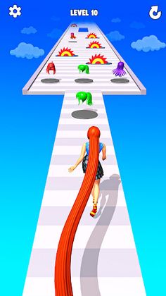 Long Hair Runner Challenge 3D - Screenshot 4