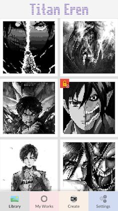 Titan Eren Pixel Art - Screenshot 1