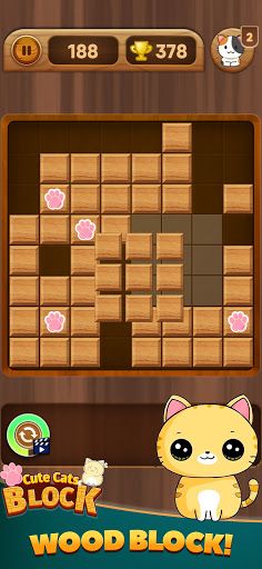 Block Wood Puzzle Cute Cats - Screenshot 3