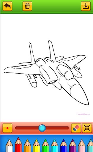 Coloring military plane - Screenshot 3