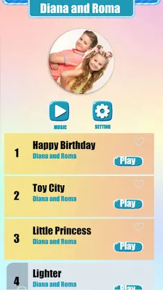 Diana an Roma Music Tiles Game - Screenshot 1