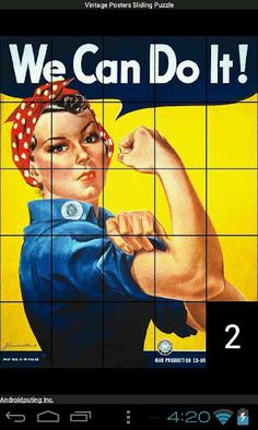 Vintage Posters Sliding Puzzle - Screenshot 1