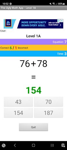 The Ugly Math App - Screenshot 3