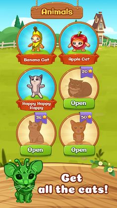 Happy Cats Farm: Banana Puzzle - Screenshot 1