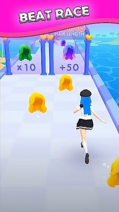 Long Hair Dancing : Music Run - Screenshot 2