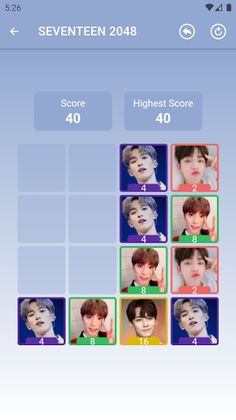 SEVENTEEN 2048 Game - Screenshot 3