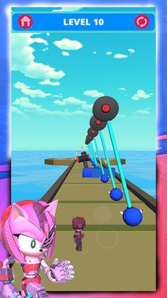 Amy Blue Hedgehog Runner - Screenshot 4