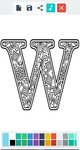 Coloring Alfabet Mandala - Screenshot 3