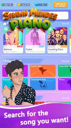 Shawn Mendes Piano Tiles - Screenshot 1