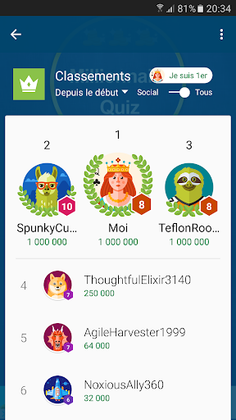 Jeu Millionnaire quiz français - Screenshot 4