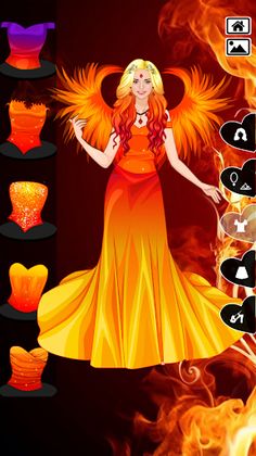 Element Princess dress up game - Screenshot 2