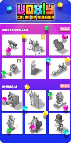 Voxly: 3D Color by Number. - Screenshot 3