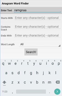 Anagram Word Finder - Solver - Screenshot 1