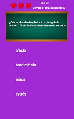 Los Sustantivos Juego App - Screenshot 2
