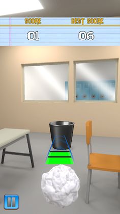 School Paper Throw - Screenshot 2