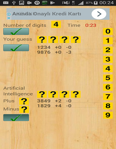 Mastermind with numbers - Screenshot 2