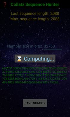 Collatz Sequence Hunter (3n+1) - Screenshot 2