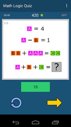 Math Logic Quiz - Screenshot 2