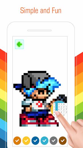 FNF Sans Pixel Art Coloring - Screenshot 2