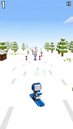 Blocky Snowboard - Screenshot 2