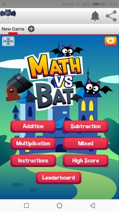 Math v Bat Game - Screenshot 1