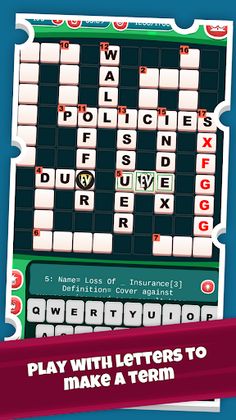 Insurance Crossword Puzzle - Screenshot 2