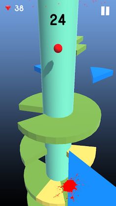 3D Helix Tower bouncing ball j - Screenshot 2