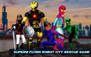 Flying Superhero GrandCity War - Screenshot 2