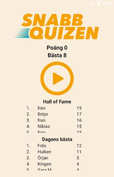 Snabbquizen - Screenshot 1