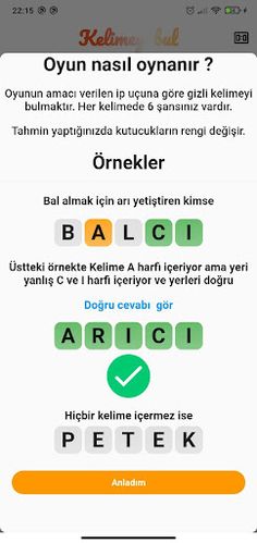 Kelimele Türkçe - Screenshot 1