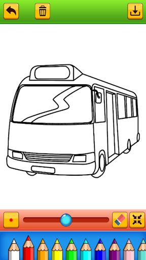 coloring school bus game - Screenshot 3