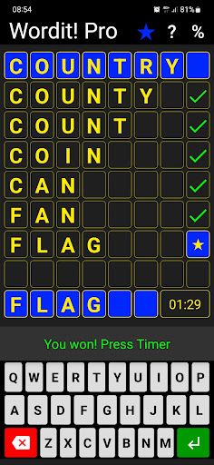 Wordit! Pro - unique word game - Screenshot 4