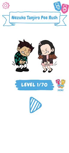 Nezuko Tanjiro Pee Rush - Screenshot 1