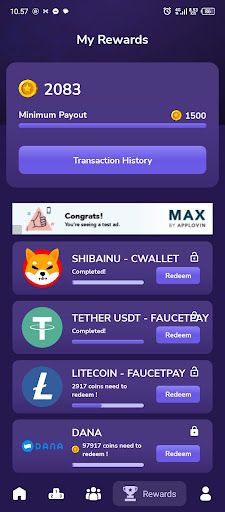 Raxla - Get Crypto & Reward - Screenshot 3