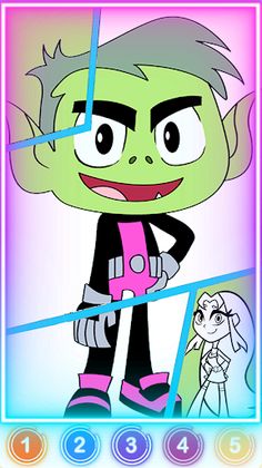 Teen Titans Color Puzzle Games - Screenshot 4