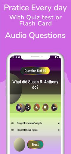 US Citizenship Audio Test 2023 - Screenshot 1