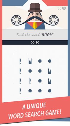 Mr. Mustachio : Word Search - Screenshot 1