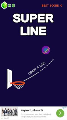 Super Line: Basketball Dunk, B - Screenshot 1