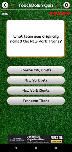 NFL Quiz - Screenshot 3
