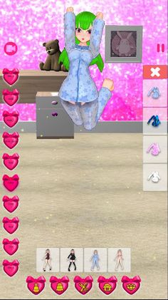 Rainbow Anime Girl Dress up - Screenshot 3