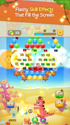 Bubble pop shooter dinosaur - Screenshot 2
