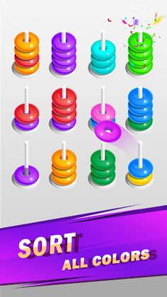 Hoop Sort - Color Stack Puzzle - Screenshot 2