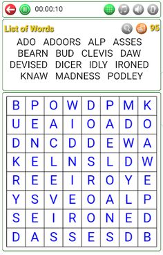 Word Search - English, French, - Screenshot 4